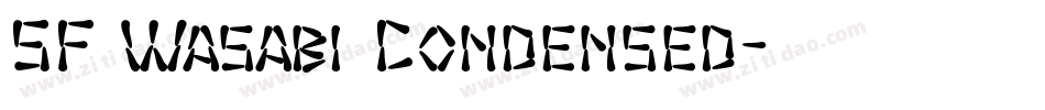 SF Wasabi Condensed字体转换